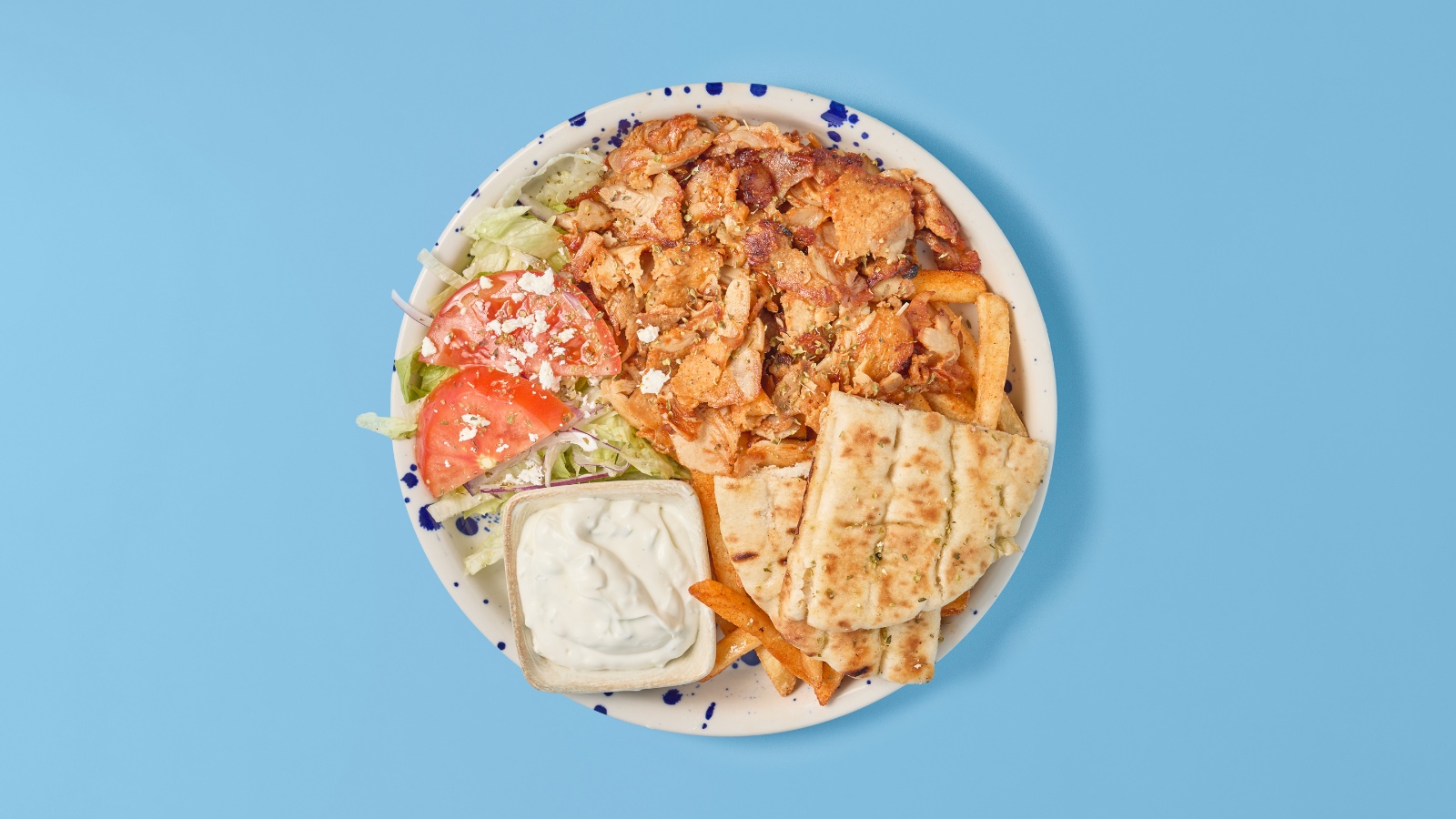 Kylling gyros tallerken