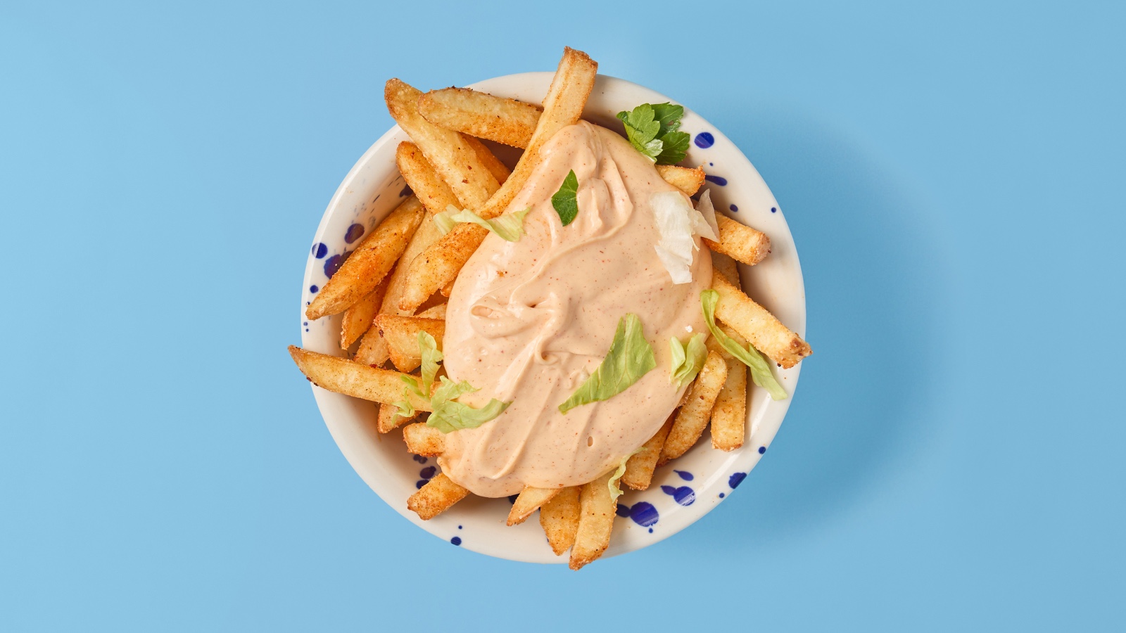 Pommes frites med chilimajones